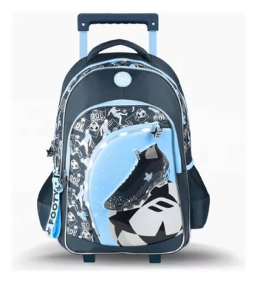 Mochila Footy C/Carro F3241 Futbol Botin Celeste 18' C/Led