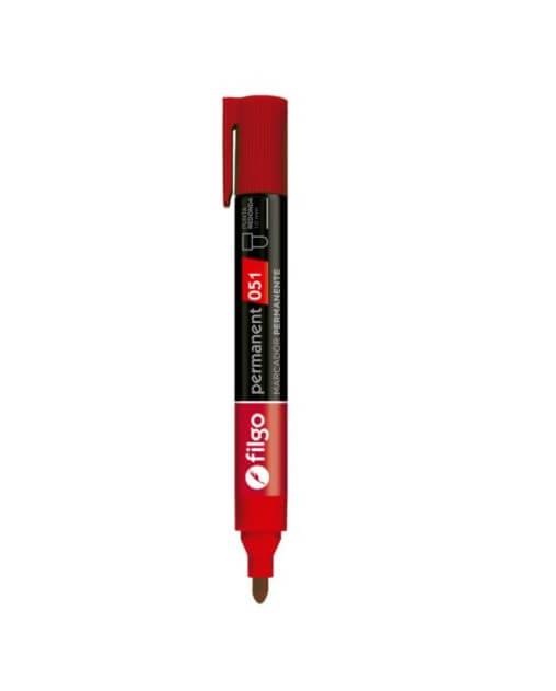 Marcador Filgo 051 Permanente Pta Red Rojo