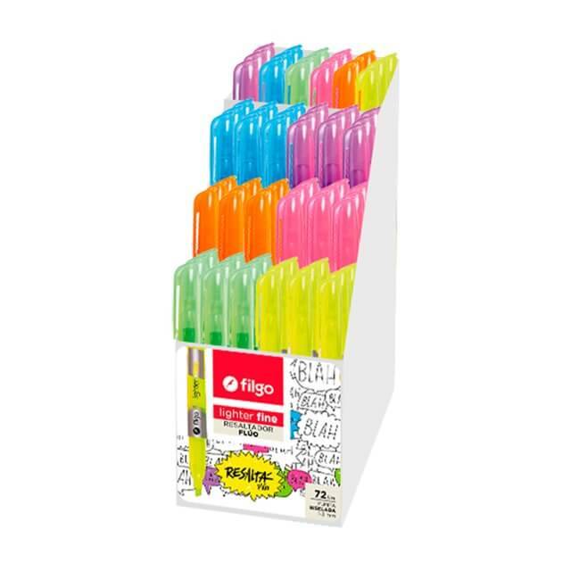 Resaltador Filgo Exhibidor Lighter Fine Fluo X 72 Un