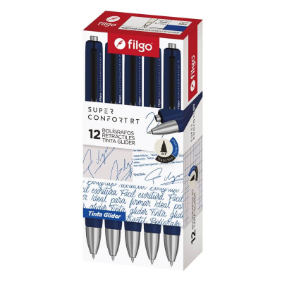 Boligrafo Filgo Confort 0.7Mm Retractil Azul 