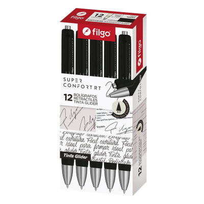 Boligrafo Filgo Confort 0.7Mm Retractil Negro