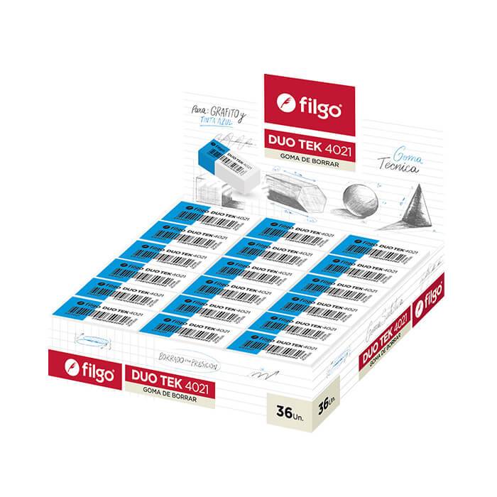 Goma Filgo Duo Tek 4021 Lapiz/Tinta Caja X 36 Un