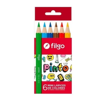 Lapices De Colores Filgo Pinto X 6 Cortos