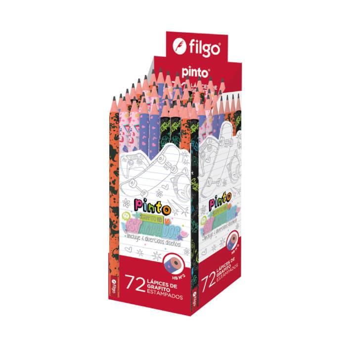 Lápiz De Grafito Filgo Estampado Hb Caja X 72 Un