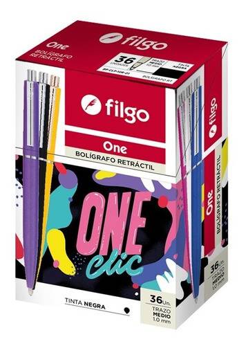 Boligrafo Filgo One 1Mm Retractil Negro