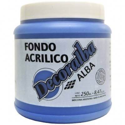 Fondo Acrílico Alba Pote 250 Ml 945 - Azul
