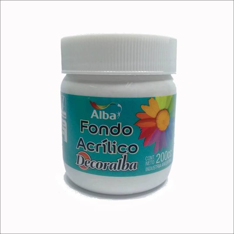 Fondo Acrílico Alba Pote 250 Ml 910 - Blanco