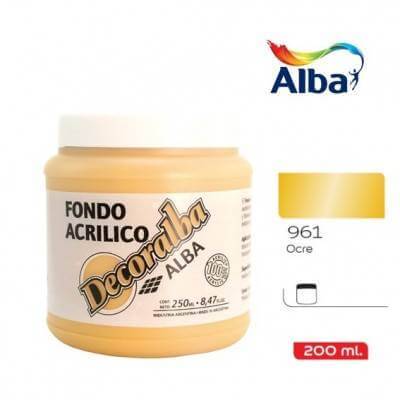 Fondo Acrílico Alba Pote 250 Ml 961 - Ocre