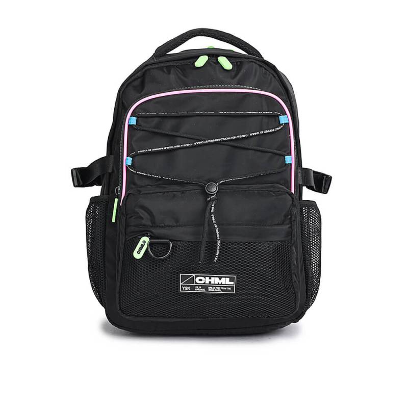 Mochila Chimola Elasticos Fs39 Negro Espalda 18´