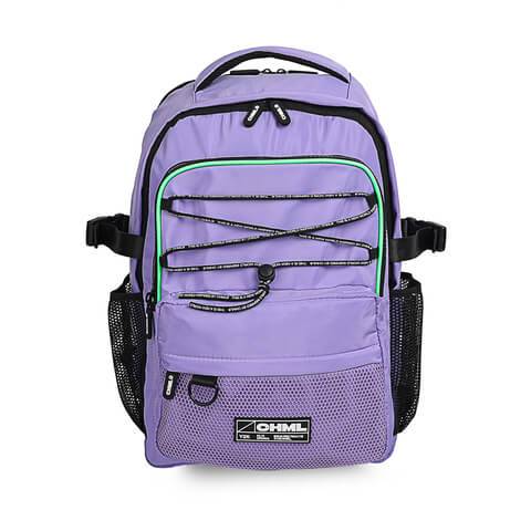 Mochila Chimola Elasticos Fs39 Lila Espalda 18´