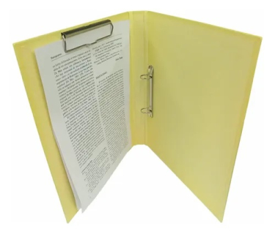 Carpeta 2Ø20Mm Gadri A4 C/Portablock Pastel Amarillo