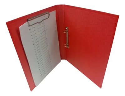 Carpeta 2Ø20Mm Gadri A4 C/Portablock Rojo