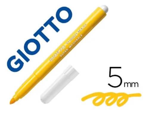 Marcador Giotto Turbo Maxi Al Agua Amarillo