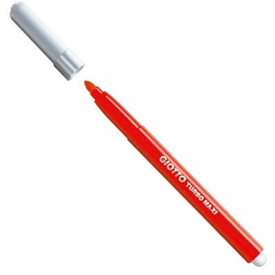 Marcador Giotto Turbo Maxi Al Agua Rojo