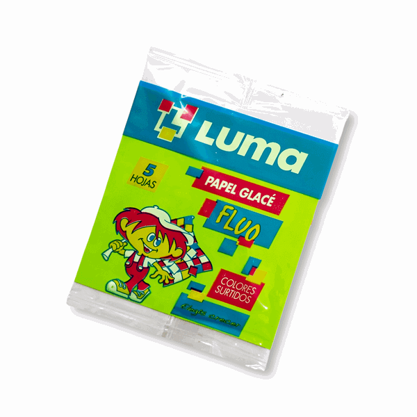 Papel Glase Fluo 10X10 Sob X 5