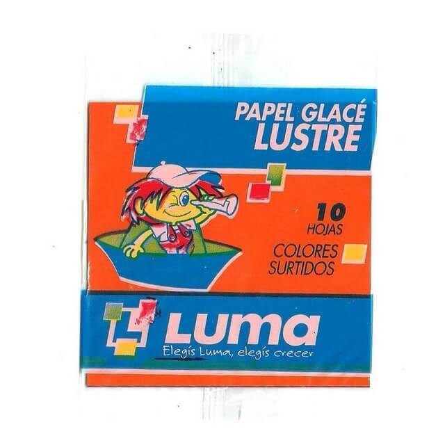 Papel Glase Lustre 10X10 Sob X 10