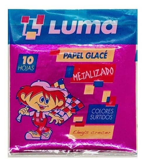 Papel Glase Metalizado 10X10 Sob X 10