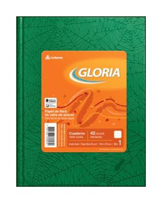 Cuaderno Gloria Td Forrado Verde X 42 Hjs Rayado