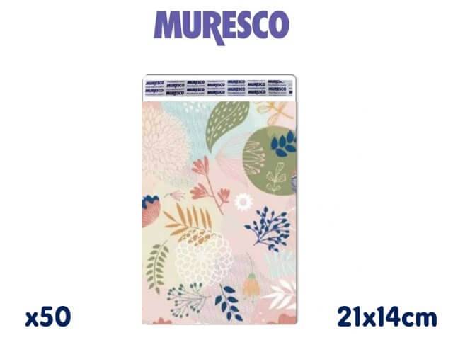 Sobre Bolsa P/Regalo Muresco 14 X 21 Cm Graphic Flower Paq X 50