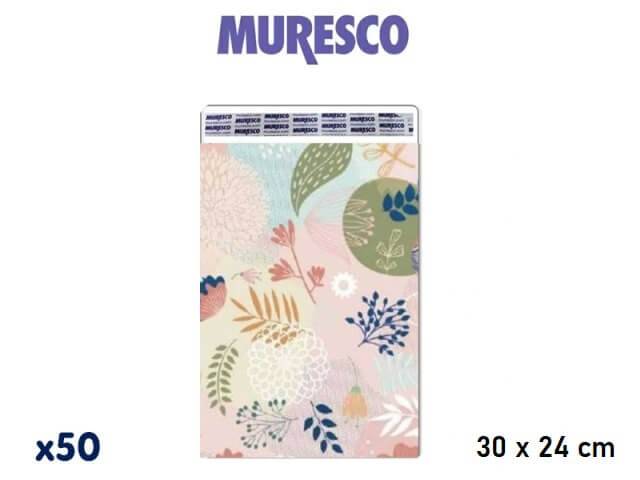Sobre Bolsa P/Regalo Muresco 24 X 30 Cm Graphic Flower Paq X 50