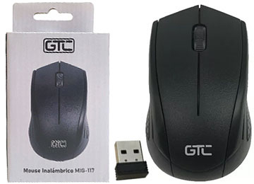 Mouse Inalambrico Negro Mig-117N Gtc