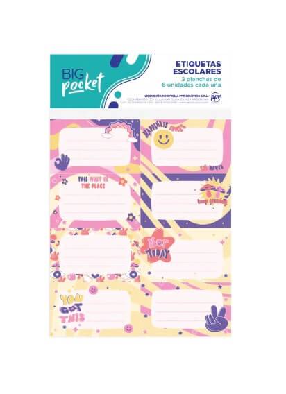 Etiqueta Escolar Ppr Holografica 2X8