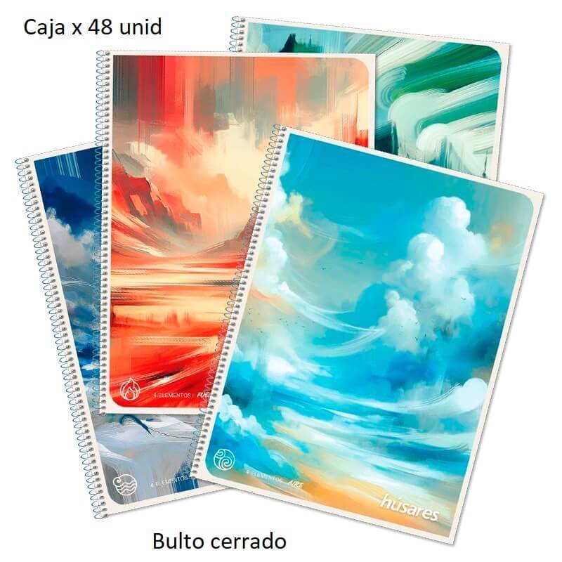 Cuaderno Husares Diseño 16X21 C/Esp X 80H Rayado 6300 Caja X 48 Un