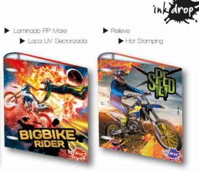 Carpeta 3Ø40Mm Inkdrop Motocross 300091