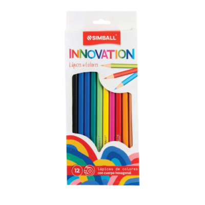 Lapices De Colores Simball Innovation X 12 Largos