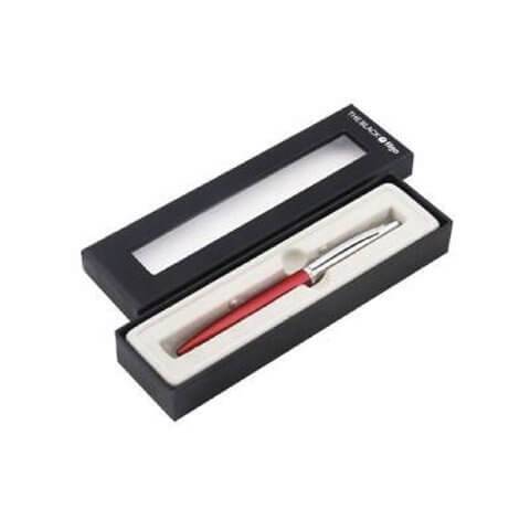 Bolígrafo Filgo Jasper Tinta Negra Retractil Rojo En Estuche