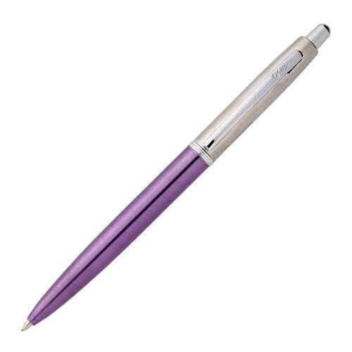 Bolígrafo Filgo Jasper Tinta Negra Retractil Violeta En Estuche