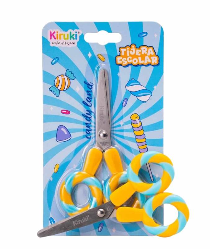 Tijera Kiruki Escolar Candy 13 Cm Cele/Allo En Blister