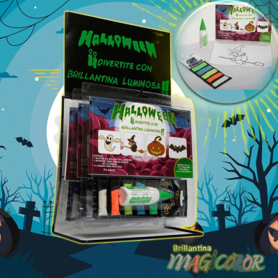 Kit Brillantina Luminosa Halloween + Adhesivo