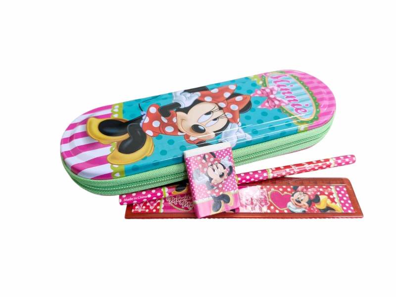 Canopla Cresko Minnie Metal Km960 C/Regla, Lapiz Y Goma