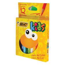 Lapices Colores Bic Kids X 12 Cortos