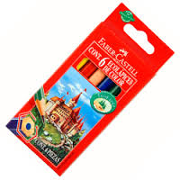 Lapices De Colores Faber Ecolapiz X 6 Cortos