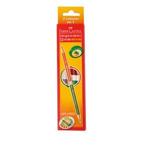 Lapices De Colores Faber Bicolor X 6 Largos