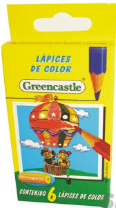 Lapices De Colores Greencastle X 6 Cortos