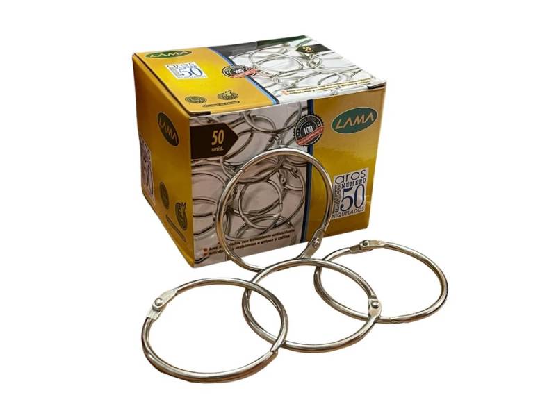 Aros P/Carpeta Lama 40Mm Caja X 100 Un