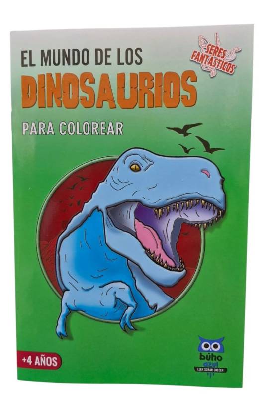 Libro Para Colorear El Mundo De Los Dinosaurios Lesa Editorial