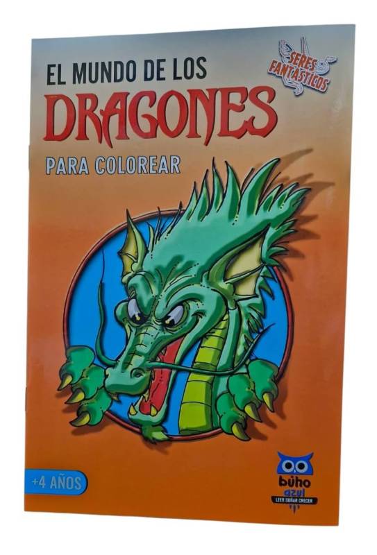 Libro Para Colorear El Mundo De Los Dragones Lesa Editorial