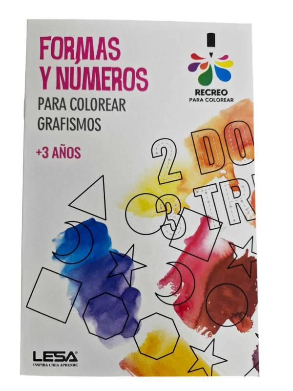 Libro Para Colorear Formas Y Numeros Lesa Editorial