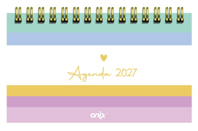 Agenda Onix 2027 C/Esp Lines 3 Multicolor Pocket Semanal Ag27D011