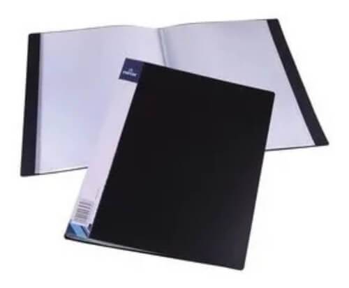 Carpeta A4 C/Folios X 10 T/Plast Azul/Negro Luma
