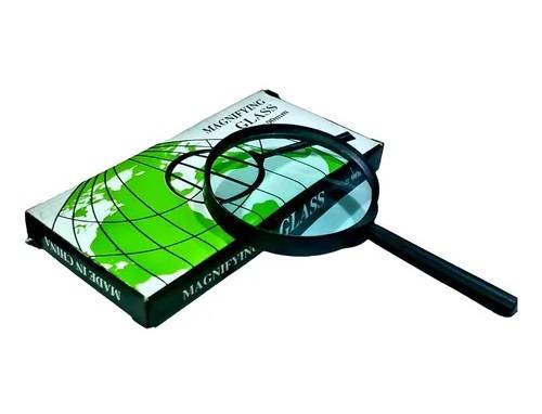 Lupa Lente De Cristal Values 90 Mm En Caja