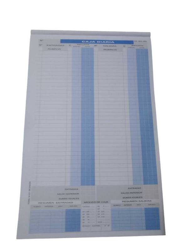 Talonario Planilla De Caja M001 Oficio 50Hjs