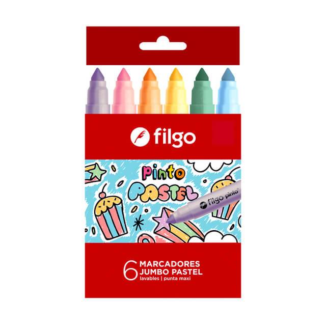 Marcadores Filgo Pinto Jumbo Caja X 6 Pastel