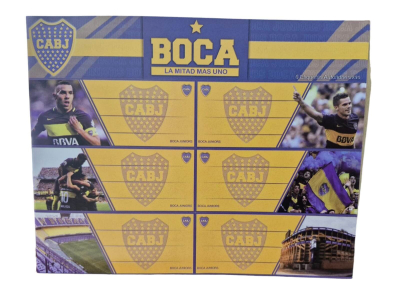 Etiquetas Escolar Mag 6 Planchas X 6 Unid Boca