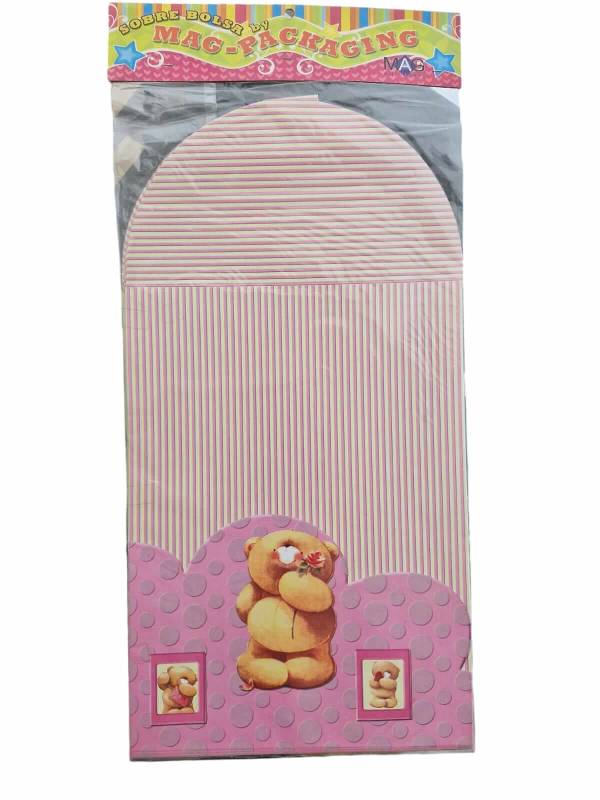 Sobre Bolsa P/Regalo Mag 22X30 Cm Paq X 10 Un Osito 4005