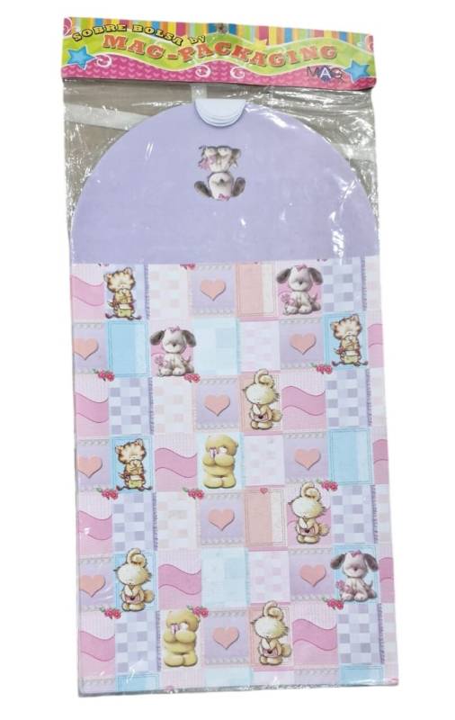 Sobre Bolsa P/Regalo Mag 22X30 Cm Paq X 10 Un Animales 4006